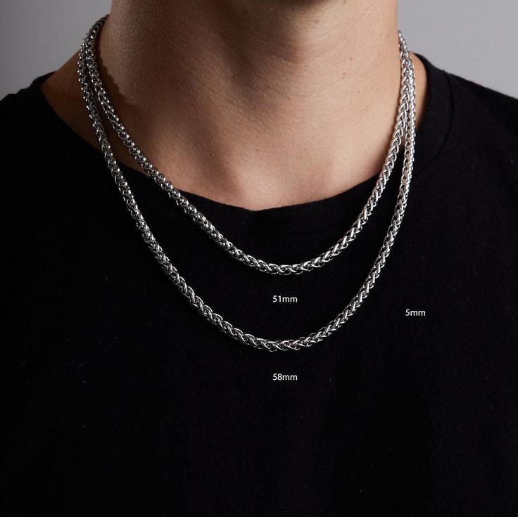 8mm SILVER ROPE CHAIN