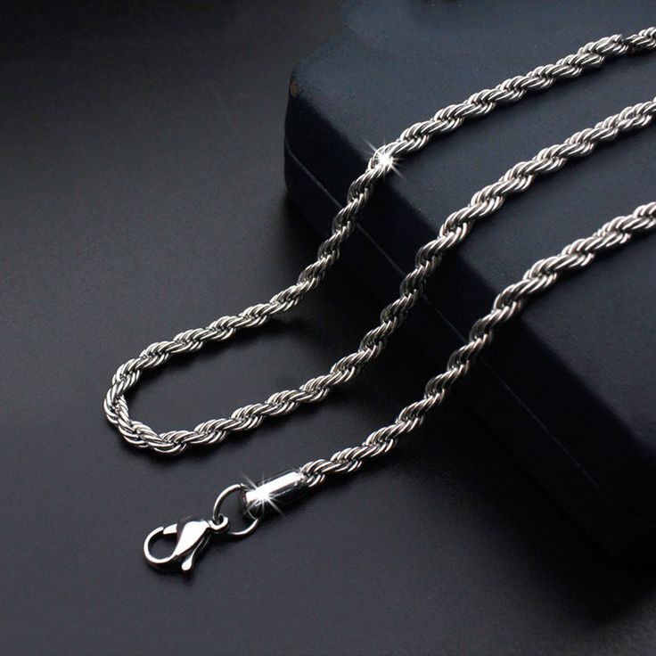 8mm SILVER ROPE CHAIN